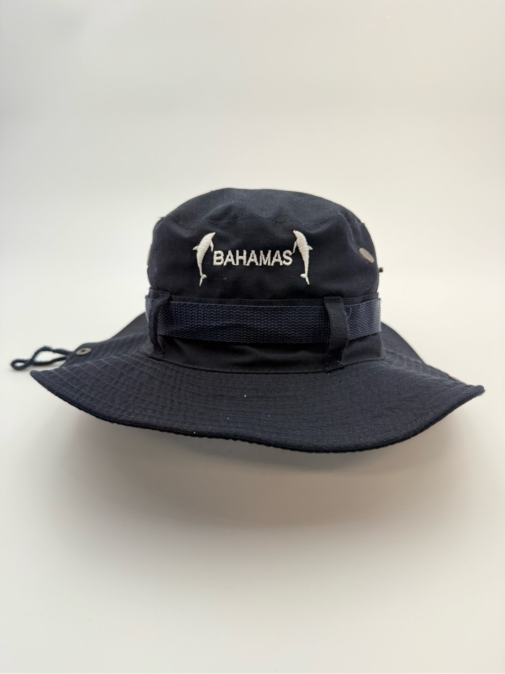Bahamas Embroidered Navy Bucket Hat for Men